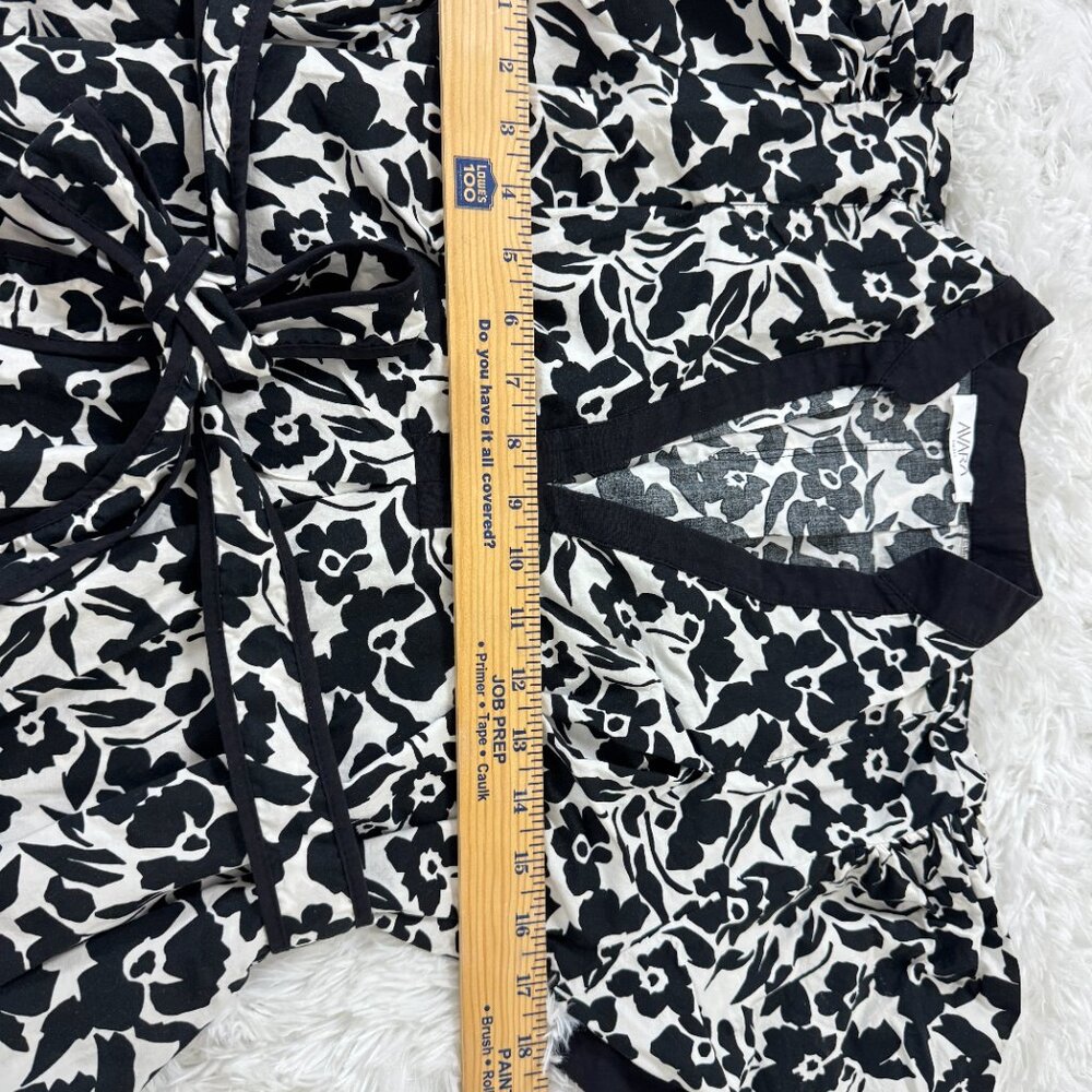 AVARA Black and White Midi Dress 100% Cotton Size S - Picture 8 of 9